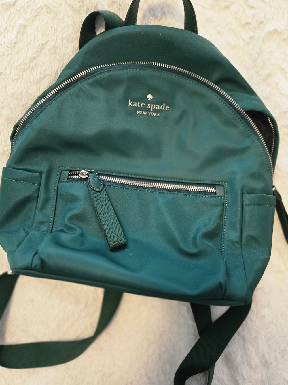 kate spade Teal Nylon Backpack with Gold Hardware